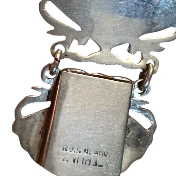 Elegant Vintage Siam Sterling 925 Black Silver Thai Goddess Nielo Bracelet - Picture 5 of 10